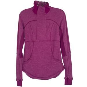 Lululemon 1/2 zip Berry Pullover Thumbholes Running Athleisure Women's Size 6